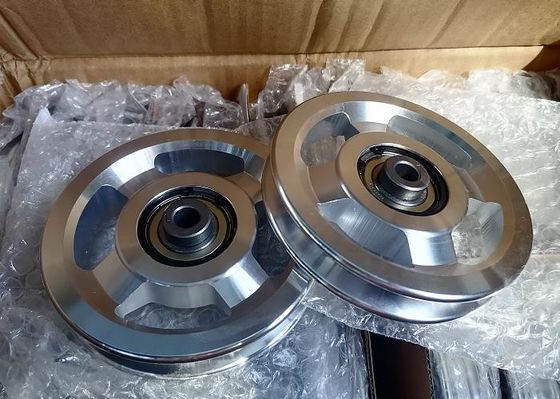 Polia material do equipamento do Gym da liga rolos vermelhos do equipamento da saúde de um projeto de 4,5 polegadas