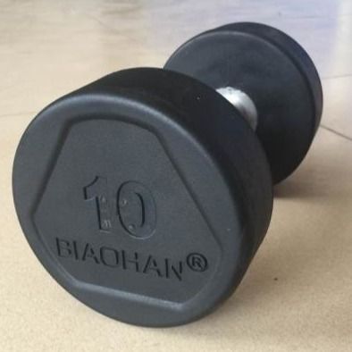 Peso preto 30 x 141mm da aptidão do Gym do hexágono 10kg 15kg