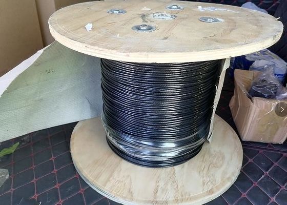 RAPID Black Plastic Wire Rope 6.0mm القطر الخارجي لمعدات الصالة الرياضية