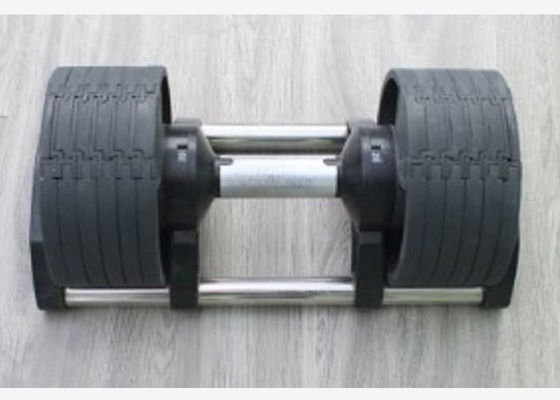 Cao su tráng 32KG Thanh tạ có thể điều chỉnh cho phòng tập thể dục Dumbbell