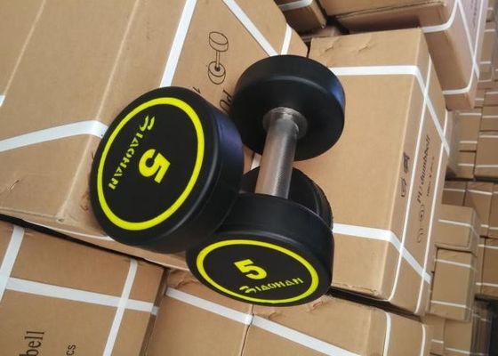25kg Đen PU tay cầm không gỉ Trọng lượng tạ tập thể dục